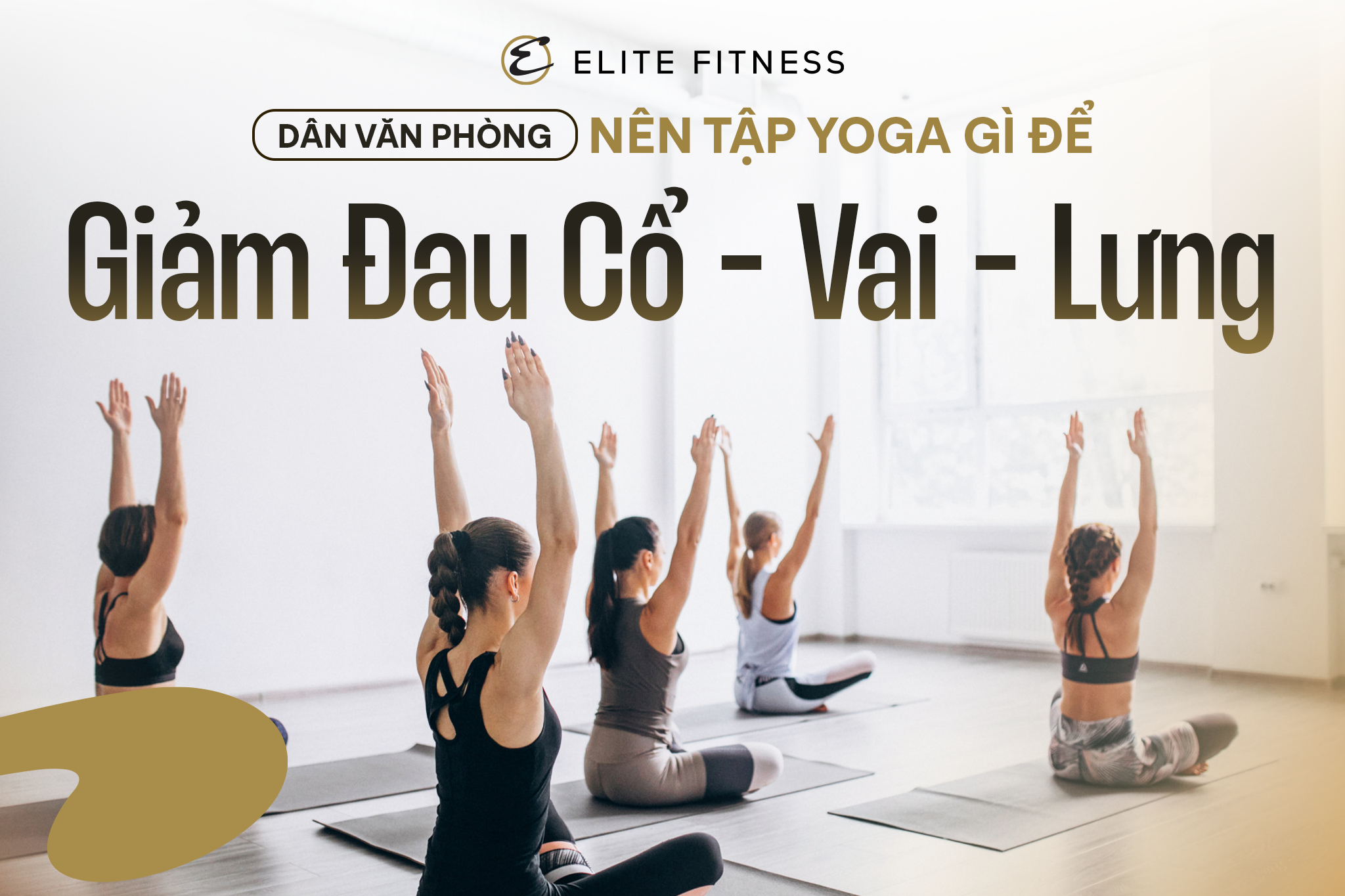 DÂN VĂN PHÒNG NÊN TẬP YOGA GÌ ĐỂ GIẢM ĐAU CỔ – VAI – LƯNG?