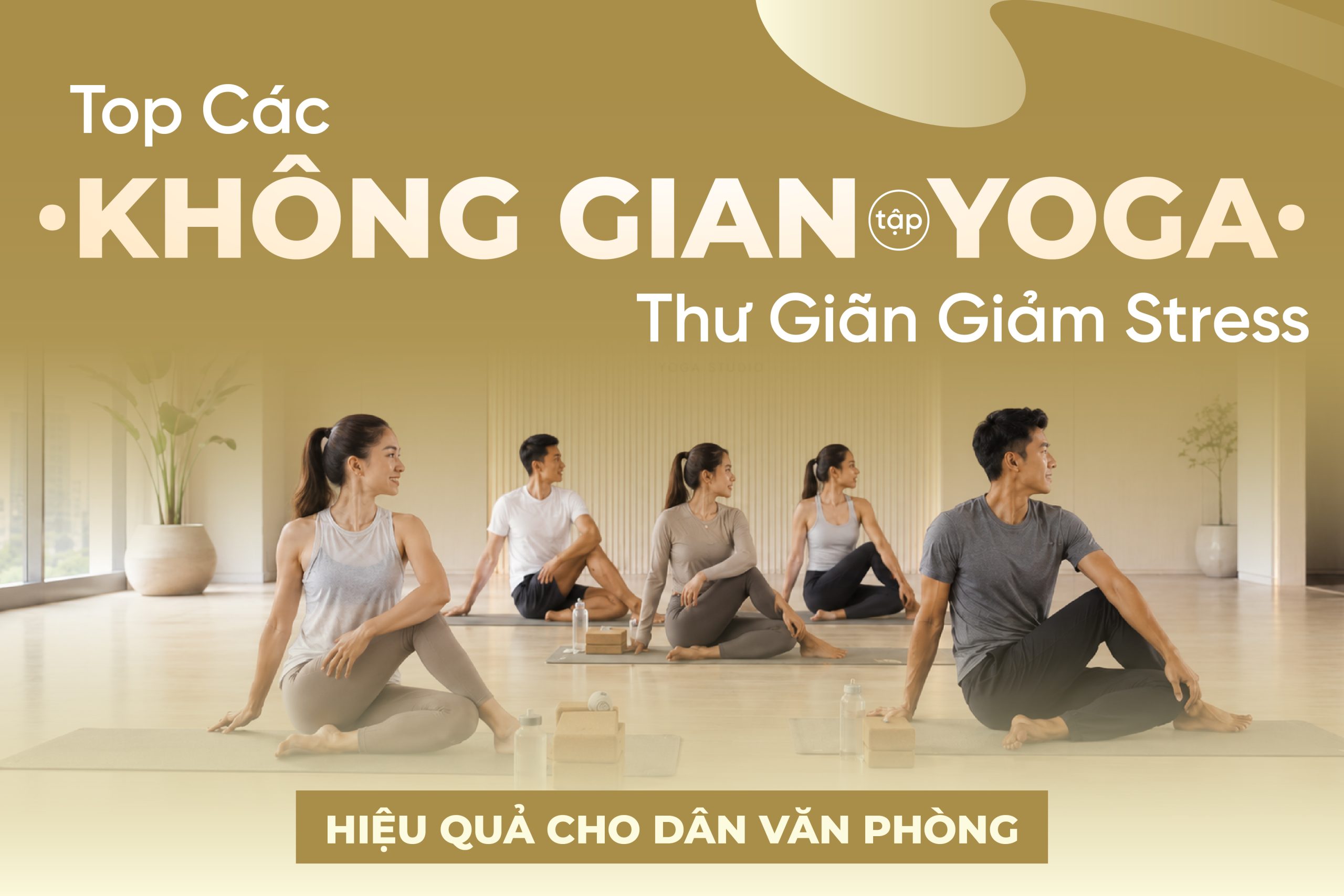 TOP KHÔNG GIAN TẬP YOGA THƯ GIÃN, GIẢM STRESS HIỆU QUẢ CHO DÂN VĂN PHÒNG