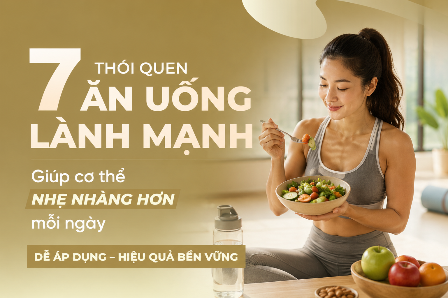 7 THÓI QUEN ĂN UỐNG LÀNH MẠNH GIÚP CƠ THỂ NHẸ NHÀNG HƠN MỖI NGÀY